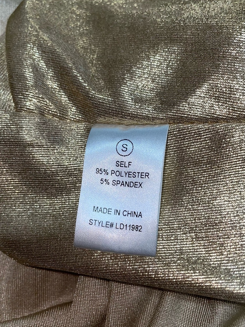 Stunning Gold Metallic Ruched Maxi Dress | Size Small - Picture 9 of 9